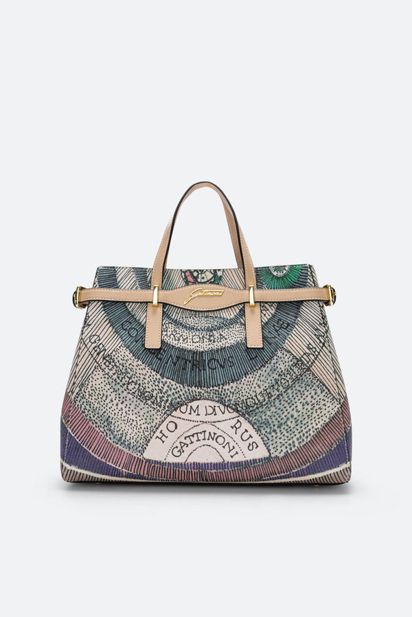 Planetarium S.D. Handle PVC Planetarium/Leather Watercolor/Beige