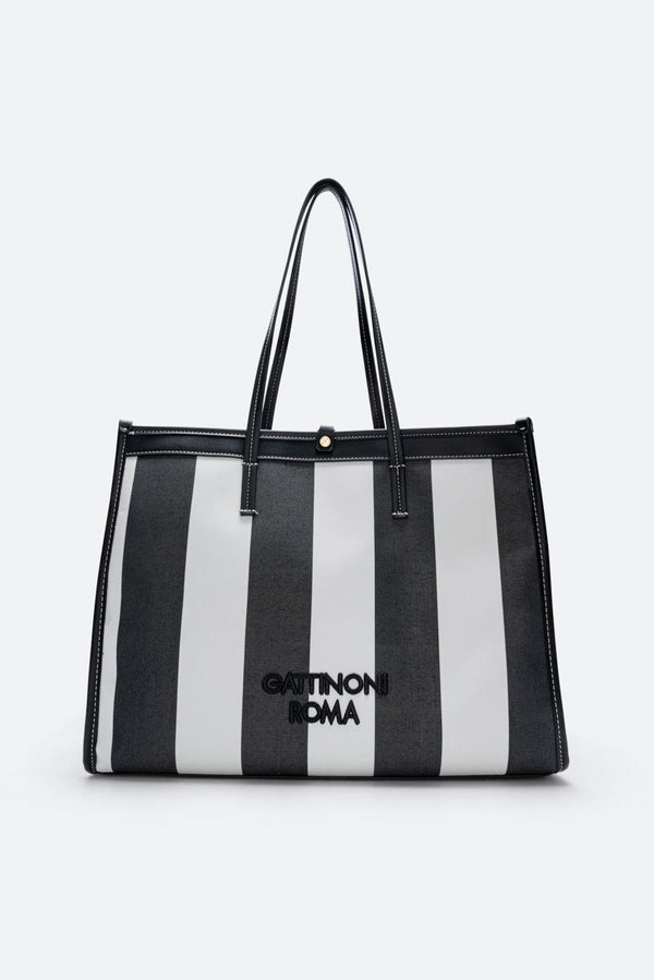 Fernanda Str. L. Shopping Polyester/Cotton Black