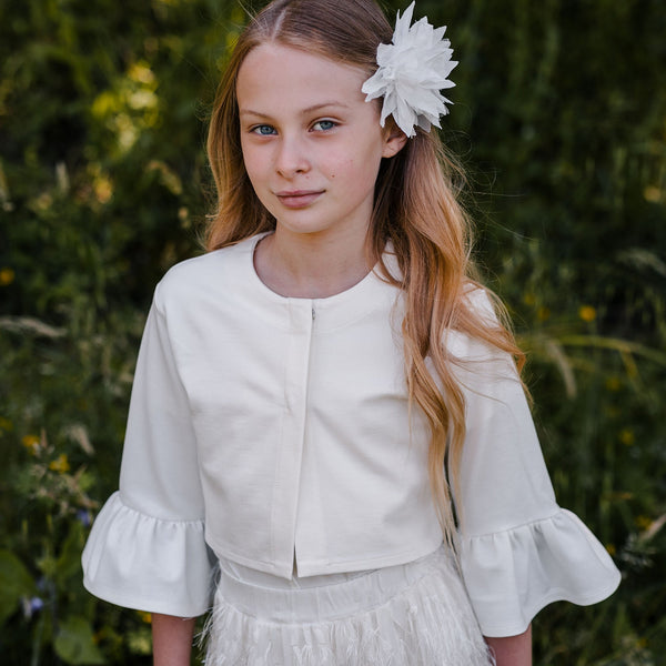 JACKET WITH BELL-SHAPED SLEEVES