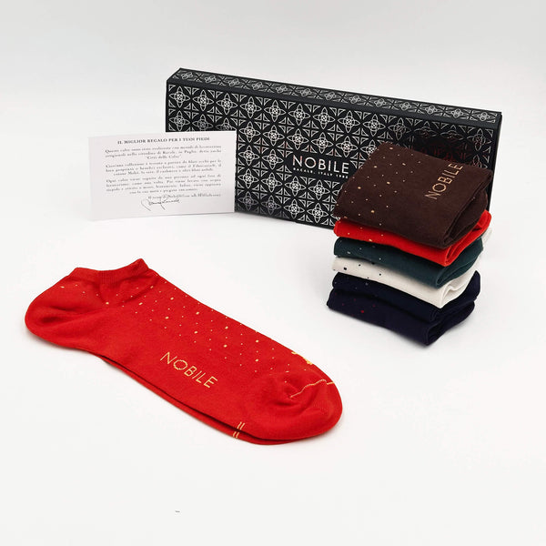 Ankle Socks 6 Pairs - Sneakers and Dots