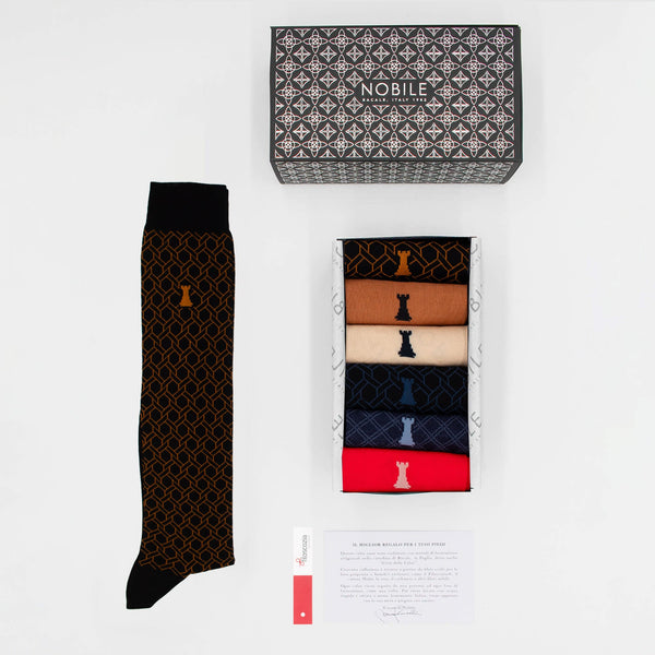 La boîte de 6 chaussettes longues The Great Gatsby - Motif mixte