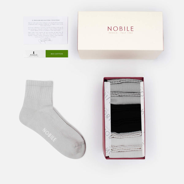 Corte Basic - Box of 6 Short Sports Socks in Organic Cotton