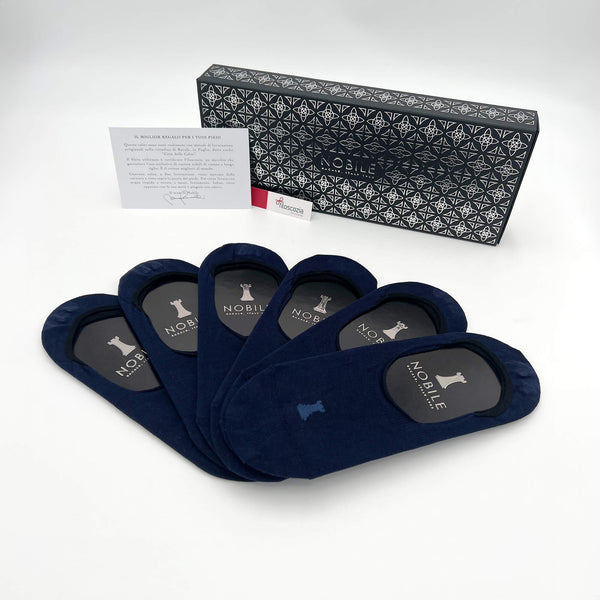 Invisible socks 6 pairs - Solid Navy Blue