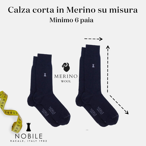 Custom Size in Merino - Short Sock (from 6 pairs onwards)