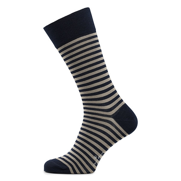 Cotton Men's Socks – Strisce d'Arte | Dark Blue