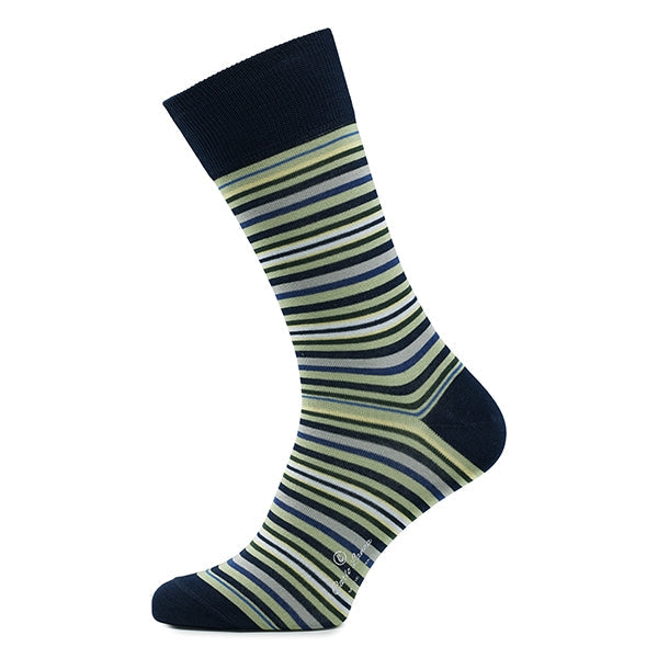 Cotton Men's Socks – Strisce d'Arte | Dark Blue