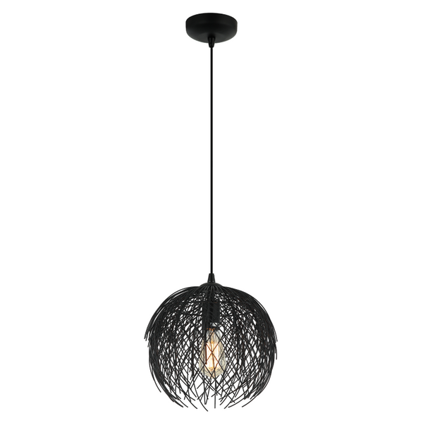 Chericoni Filo Sottile Hängelampe, schwarz, Ø32 cm, 1-flammig, aus Eisen und Metall, modernes Design.