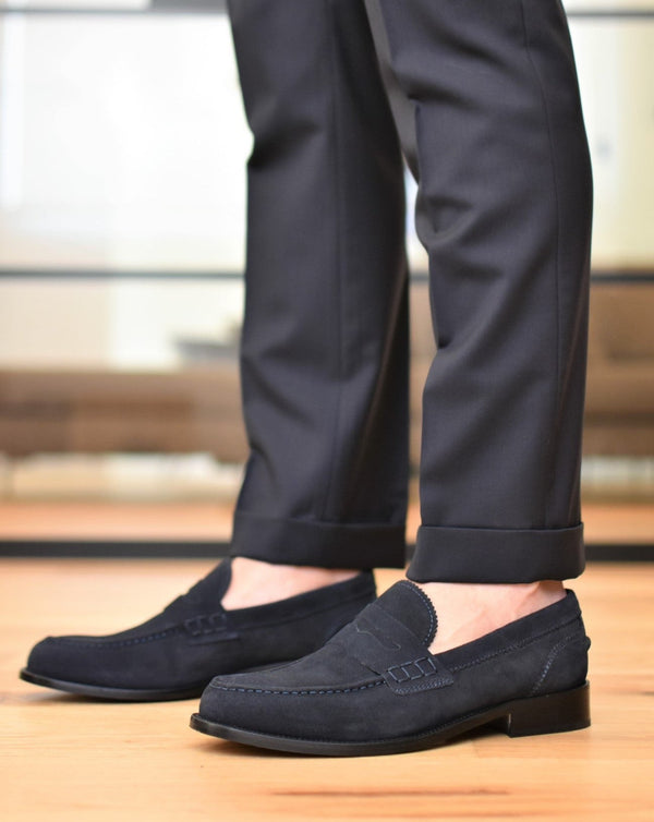 Donker VERNAZZA - Marineblauwe Suède