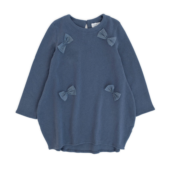 EGG-SHAPE DRESS WITH TULLE BOWS