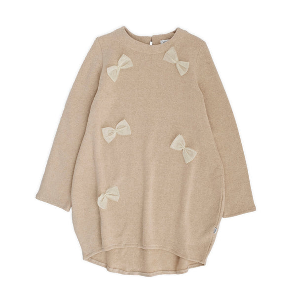 EGG-SHAPE DRESS WITH TULLE BOWS