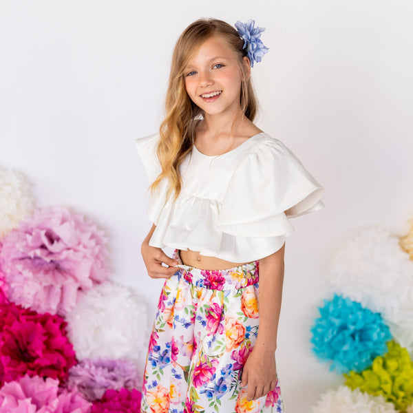 top in raso bianco seta