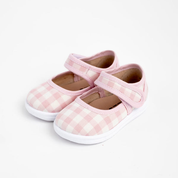 Bebe' con velcro in vichy