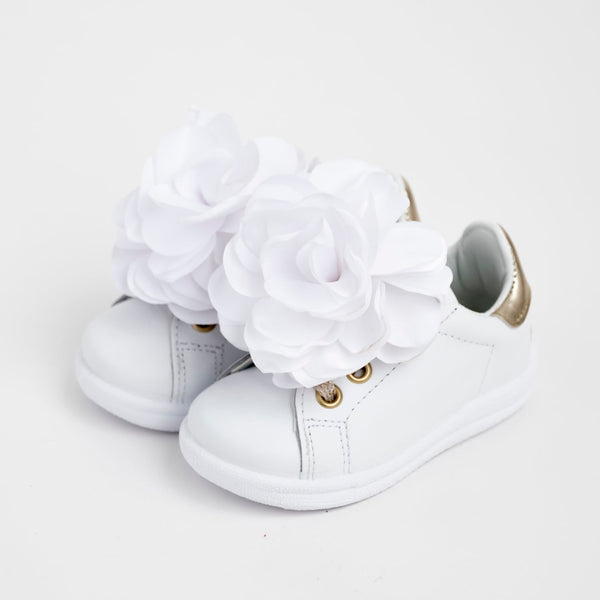 Sneakers baby con fiore