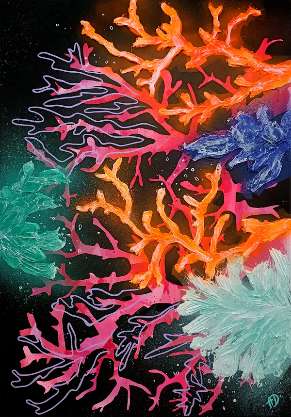 Electric corals I original painting