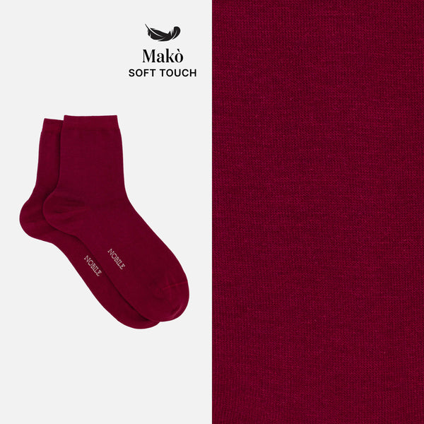 Jasmine - Short solid color socks in soft Makò cotton