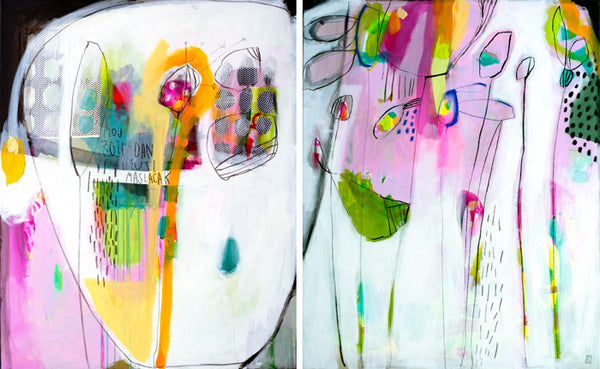 My Pink Day and Yellow Dandelion