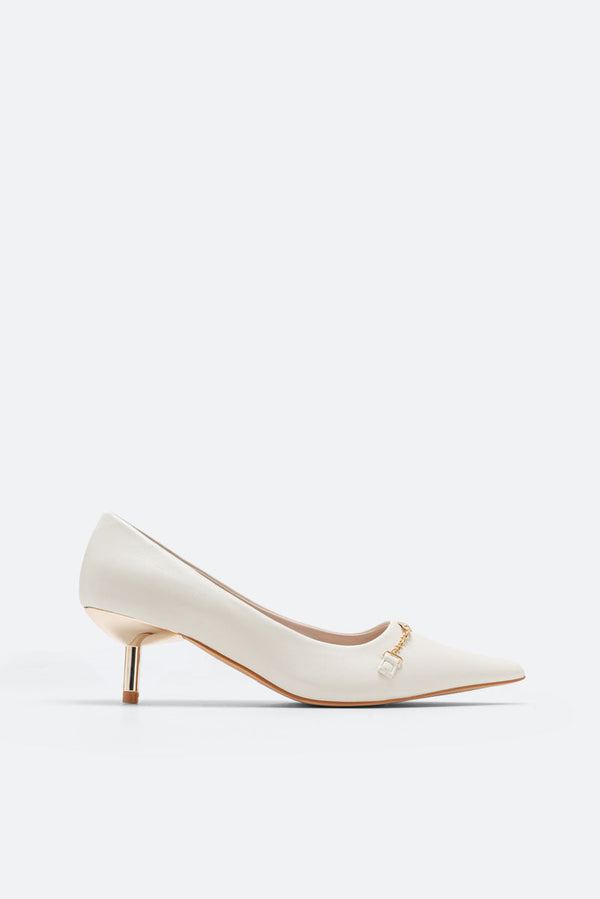 Logan Low Decolleté Calf PU Alabaster