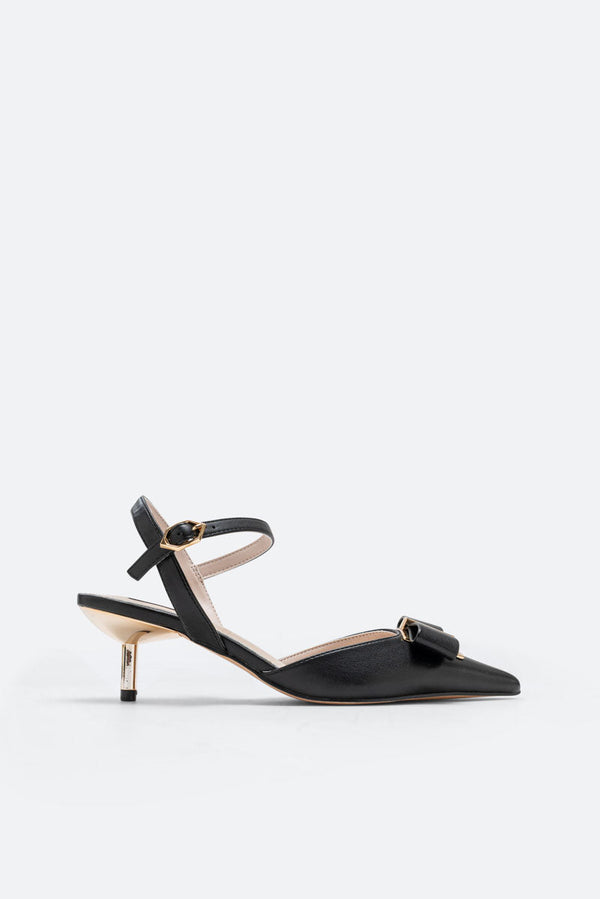 Logan Low Sandal Calf PU Black