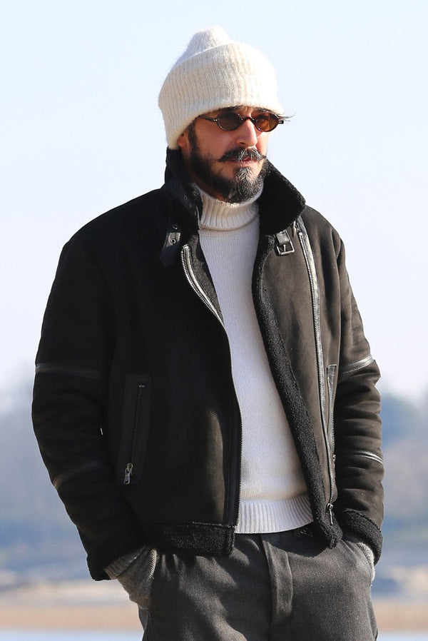 Chiodo Gold Shearling Style uomo Made in Italy - Barone Firenze