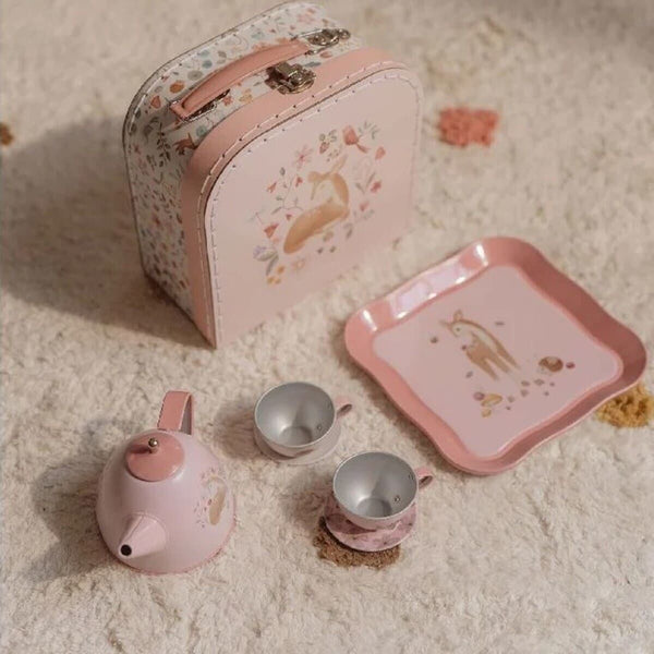 Little Dutch® Otroški set za čajanko v kovčku, Fairy Garden - PUFFI