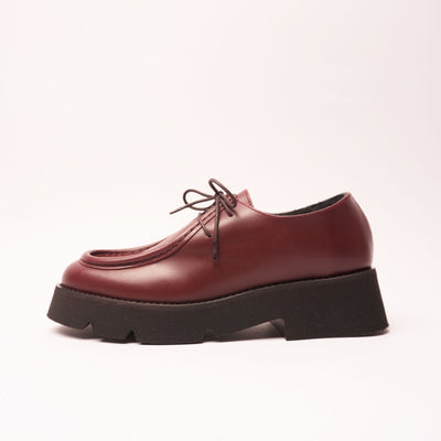 Sofia Bordeaux Lace-Up Loafer