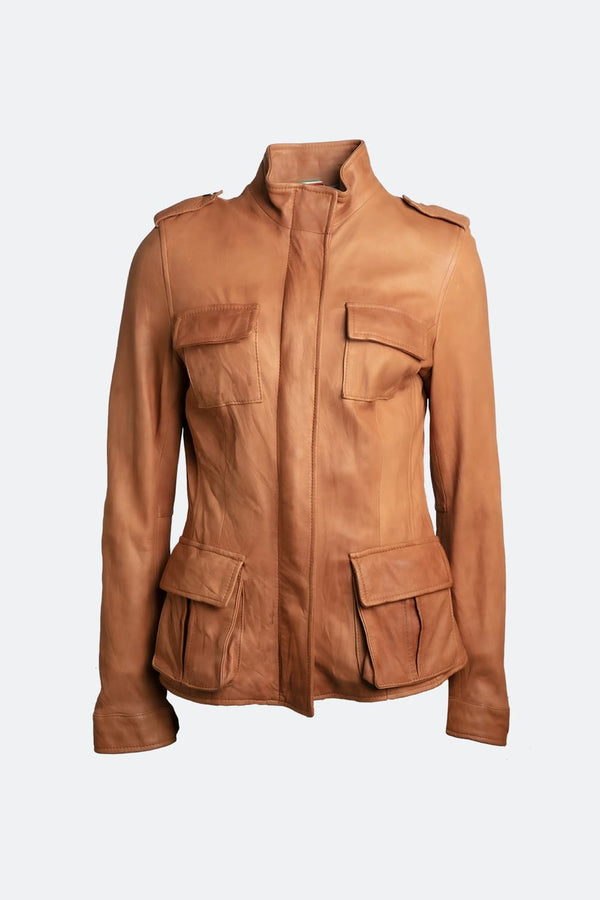 Tushna Vintage giacca donna 100% vera pelle Made in Italy - Barone Firenze