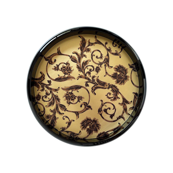 Glossy Brass Sicilian Baroque Tray