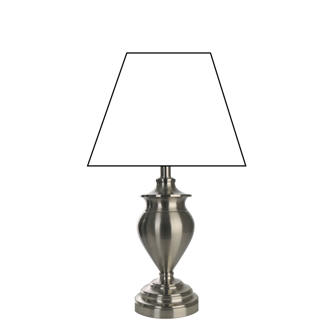 Various Metal Lamp Base in Matte Nickel – Classic Elegance for Your Lighting (43 cm)