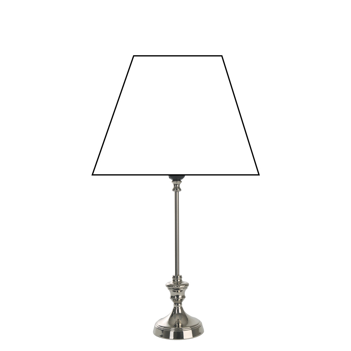 Base Lampada in Nichel Vari – Design Elegante per Illuminazione Stilosa (38 cm, E27)