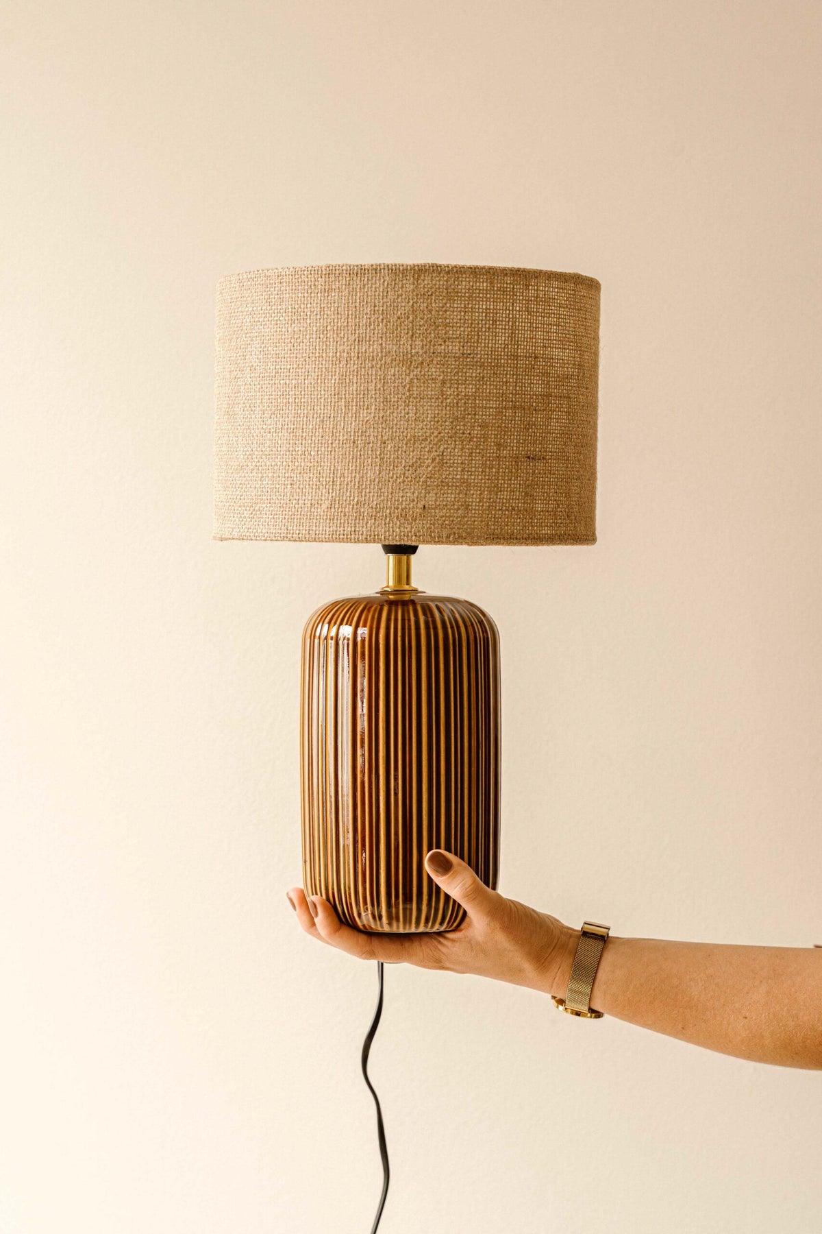 Indore Home - Verona - S - Table Lamp - Brown
