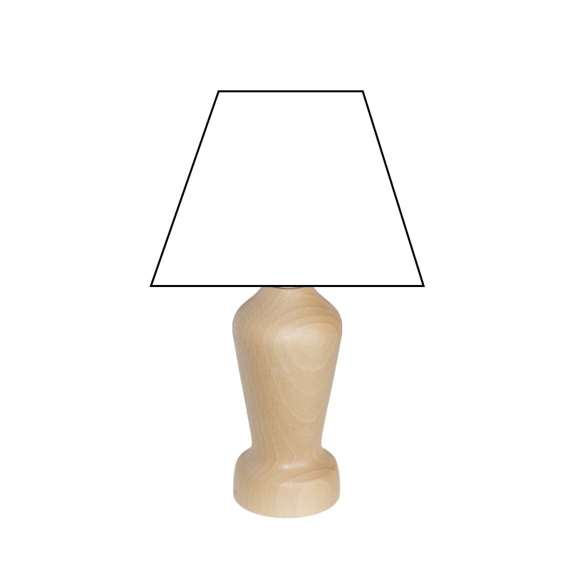 Various Lamp Base Mona – Natural – 20 cm, E27 – Wood & Vintage