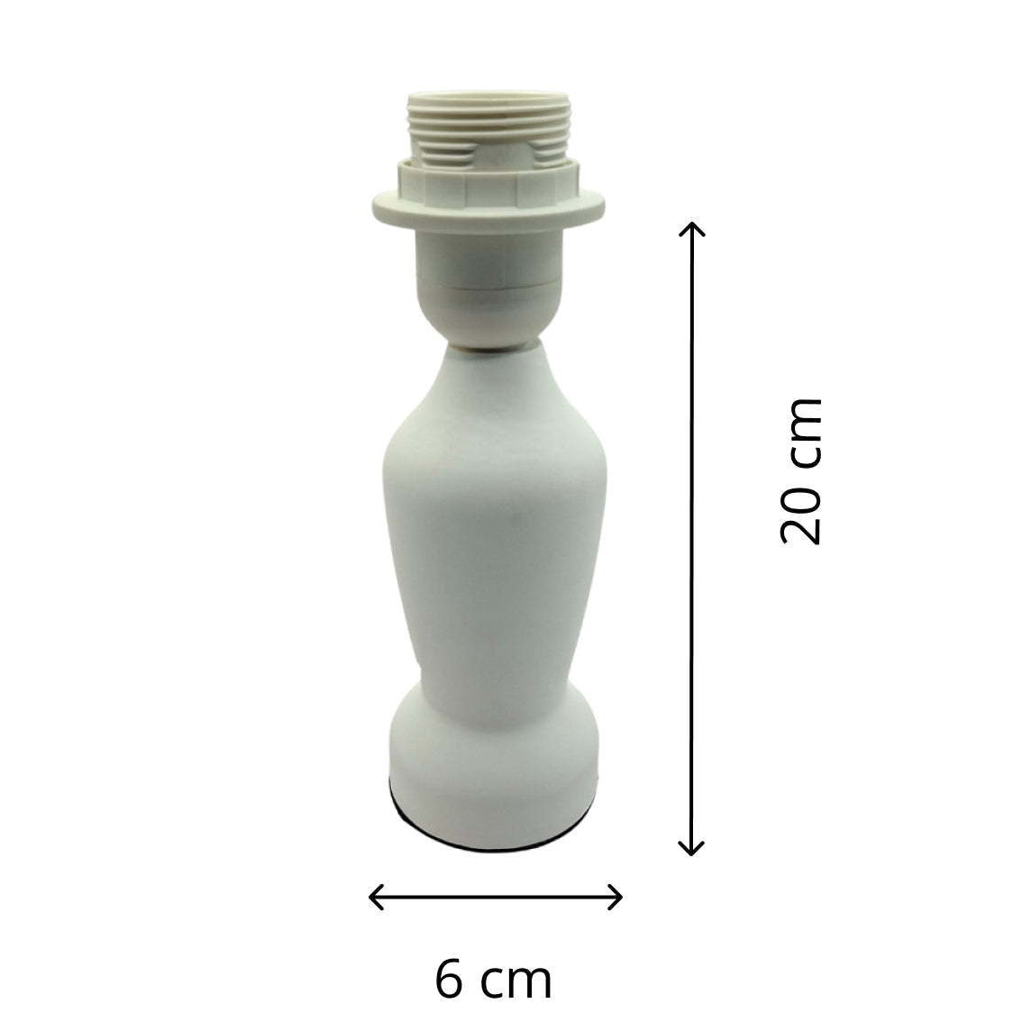 Base de lámpara Mona Variada – 1 luz – 20 cm de altura – E27 – Blanca - Madera
