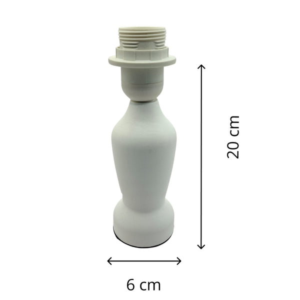 Base de lámpara Mona Variada – 1 luz – 20 cm de altura – E27 – Blanca - Madera