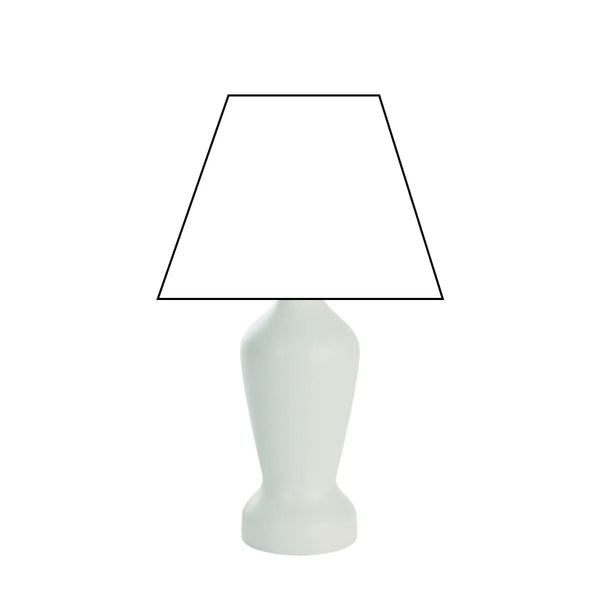 Various Lamp Base Mona – White – 20 cm, E27 – Wood & Vintage