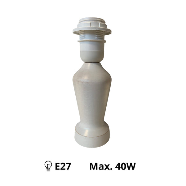 Various Lamp Base Mona – Cream – 20 cm, E27 – Wood & Cozy