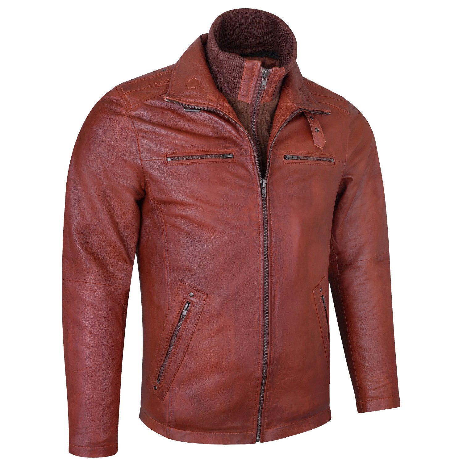 Colin Leather Men's Jacket Brandy