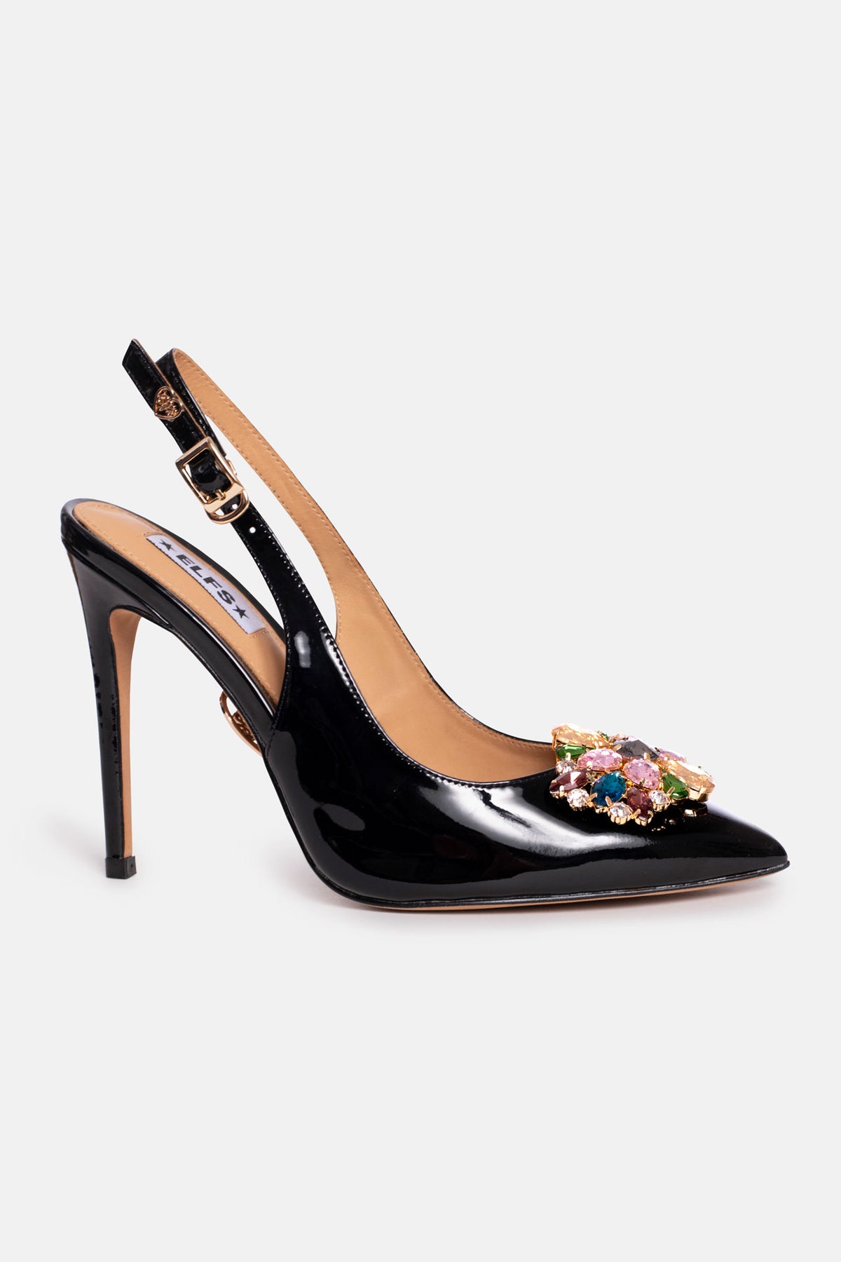 Black Heels with Open Back VERONIQUE