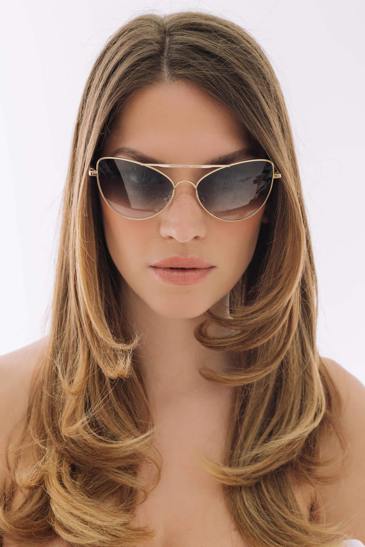 AGNETHA Gray Gradient Sunglasses