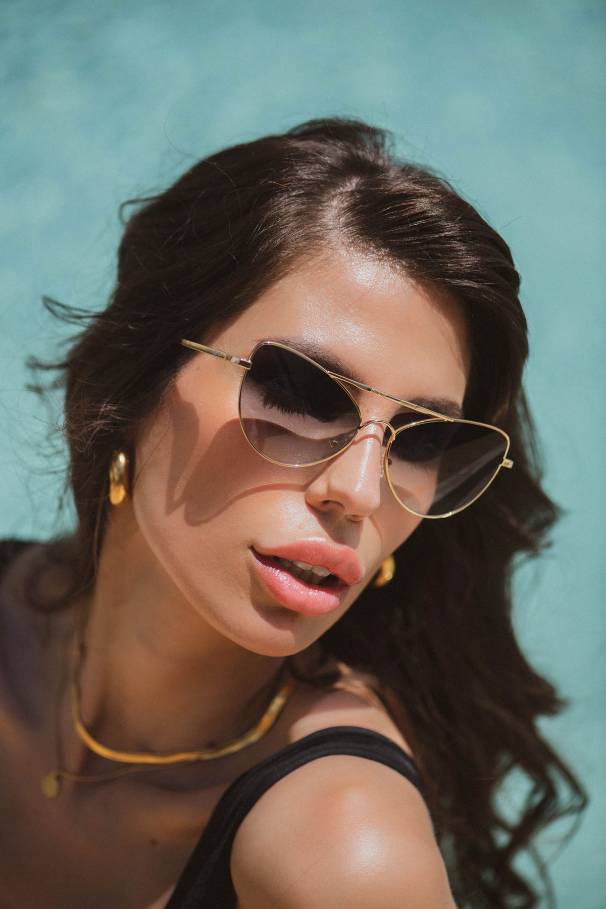 AGNETHA Gray Gradient Sunglasses