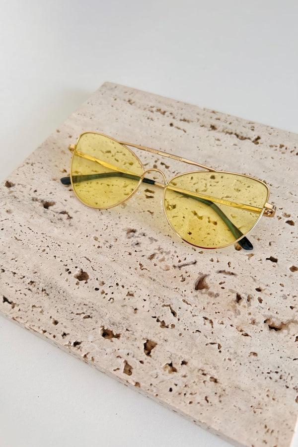 AGNETHA Yellow Sunglasses