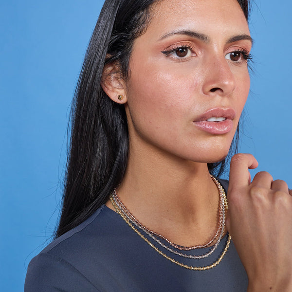 Rhodium-plated silver necklace ref. LC7
