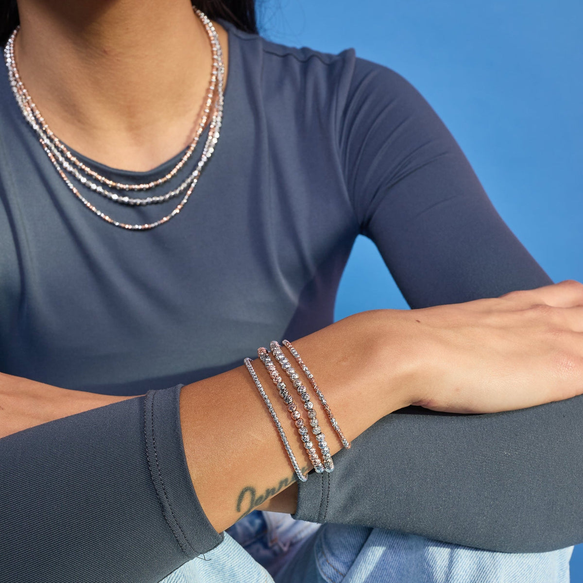 Multicolor Silver Bracelet ref. LC48