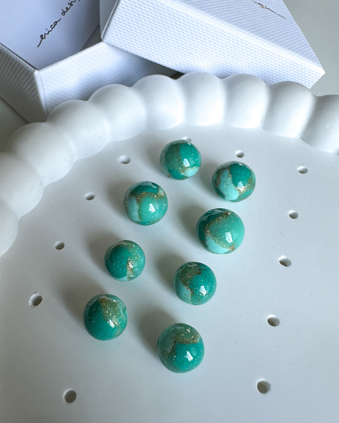 bulb marble | LIMITED EDITION | green, mint, gold