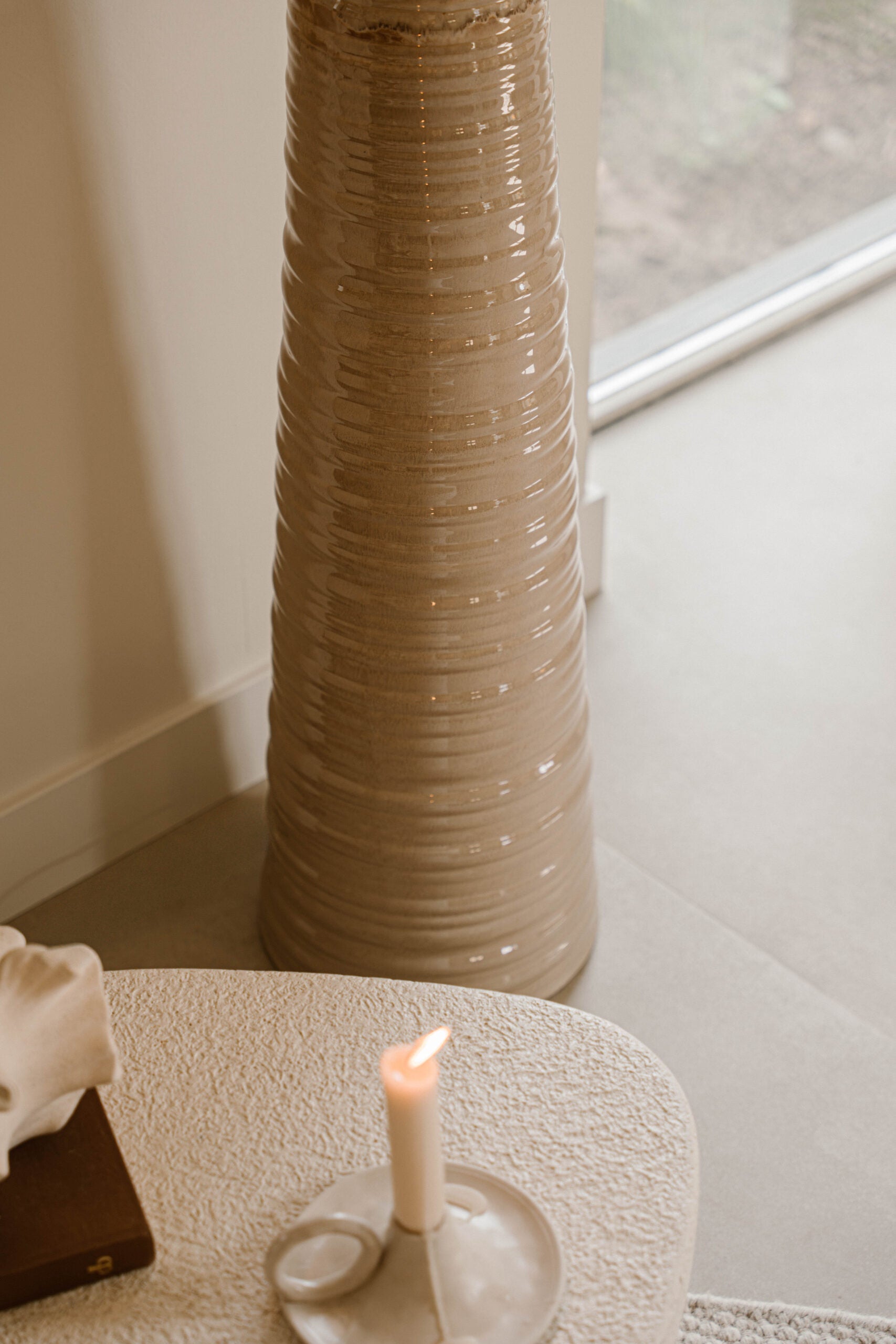 Indore Home - Sorrento - Floor Lamp - Beige