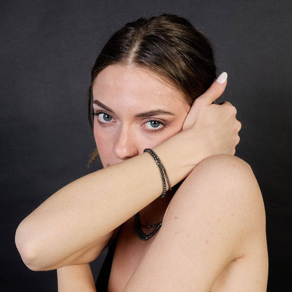 Bracciale argento brunito ref. LC15