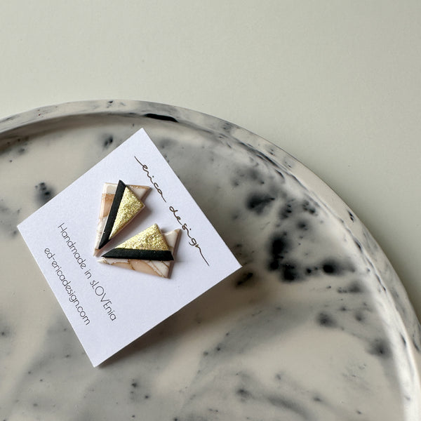 Asymmetric . LIMITED EDITION | powder gold black
