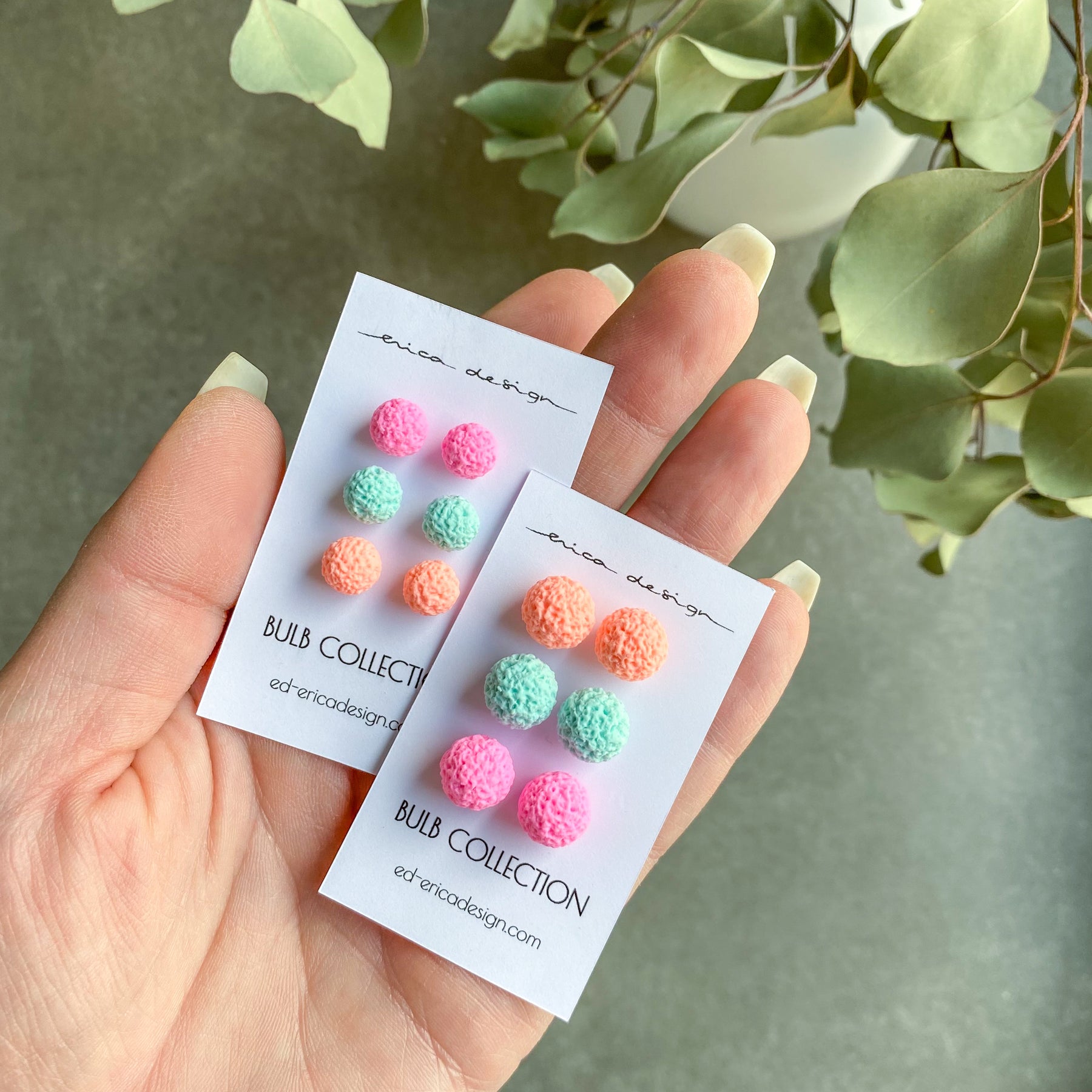 bulb set | pink - mint - apricot