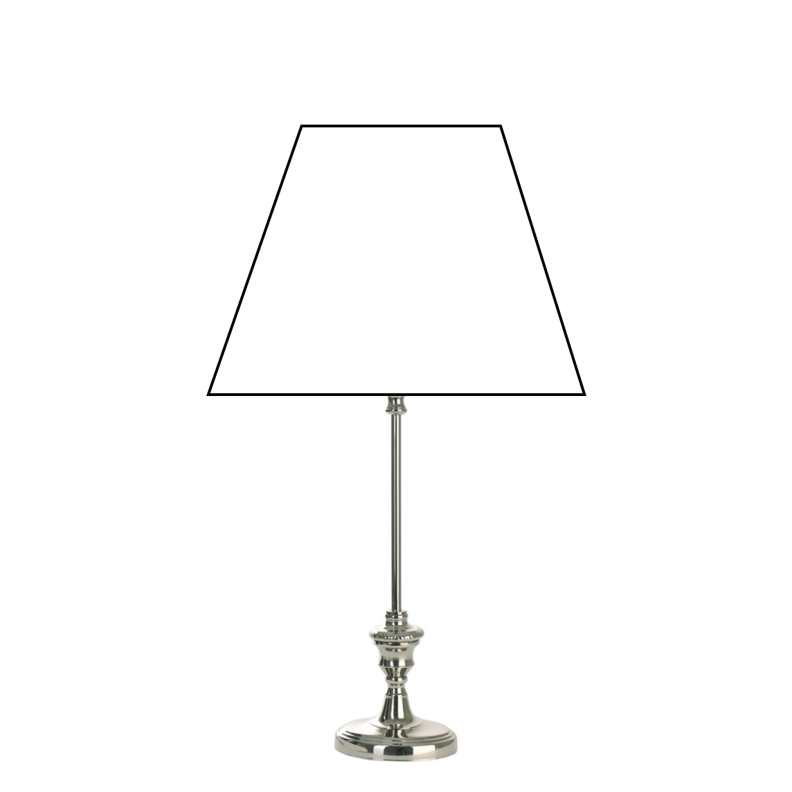 Različna kovinska osnova za svetilko ovalna nikl – brezčasna zasnova pri višini 38 cm z E27 vtičem