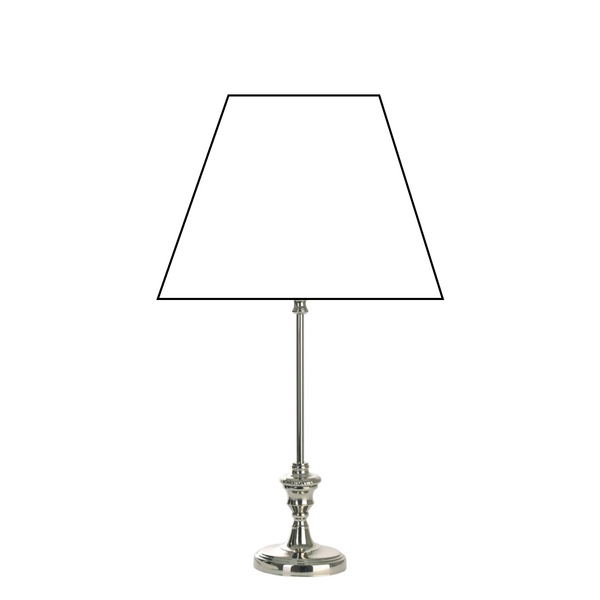 Različna kovinska osnova za svetilko ovalna nikl – brezčasna zasnova pri višini 38 cm z E27 vtičem