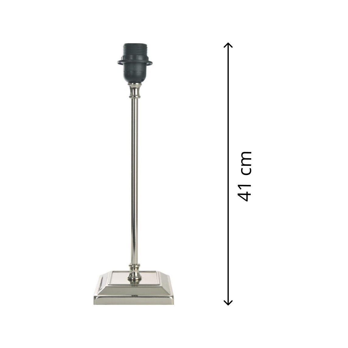 Various Lamp Base Metal Nickel - 41 cm with E27 Socket – Timeless Shine and Clear Lines